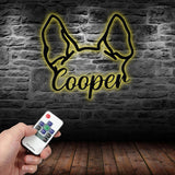 Custom Dog Ear Metal Sign, Pet Loss Gift, Dog Ear Art, Personalized Gift, Dog Ear Portrait, Unique Gift Idea, Pet Loss Gifts
