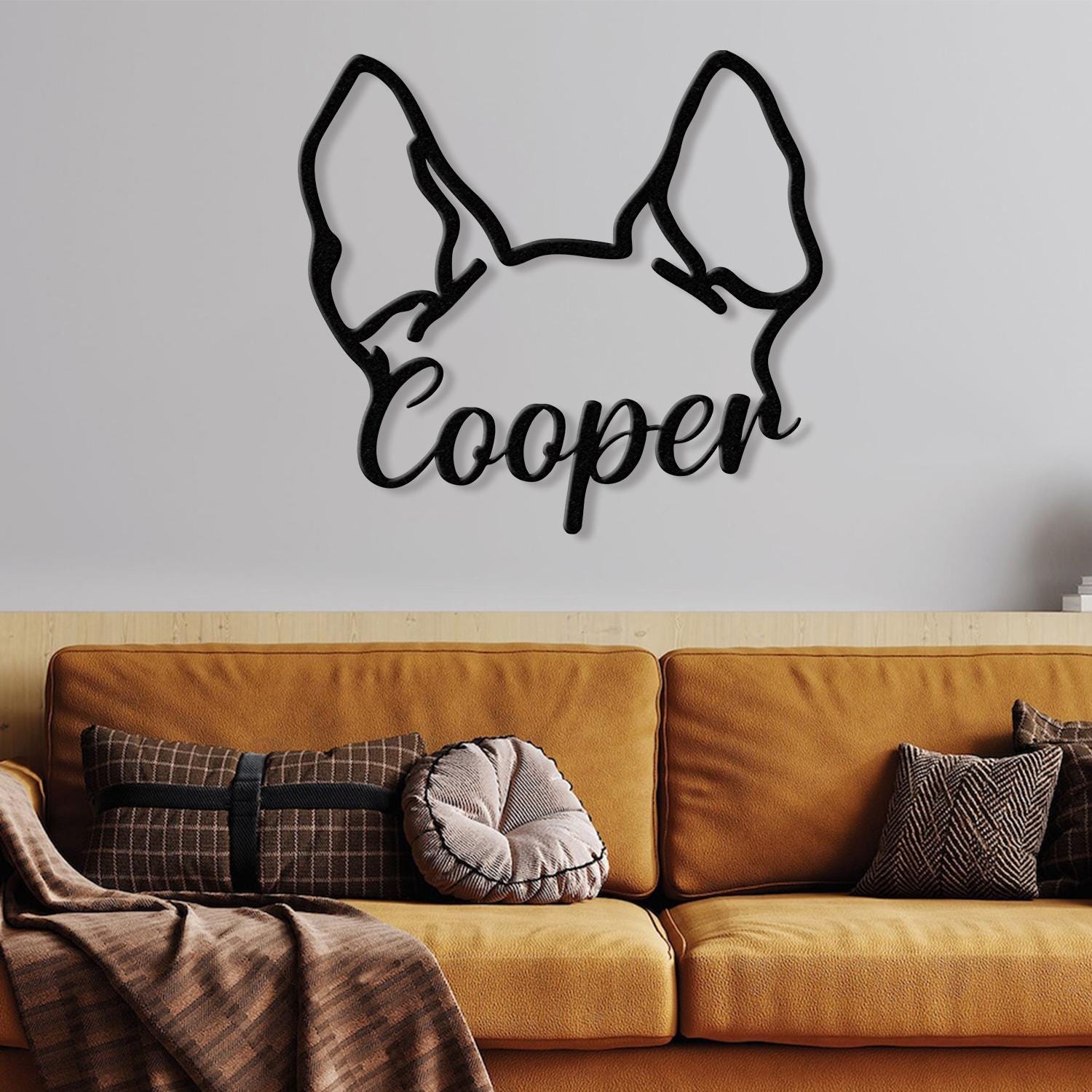 Custom Dog Ear Metal Sign, Pet Loss Gift, Dog Ear Art, Personalized Gift, Dog Ear Portrait, Unique Gift Idea, Pet Loss Gifts