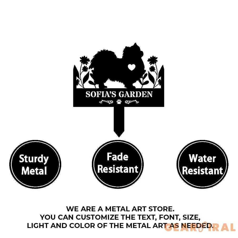 Custom Dog Garden Metal Name Sign - Personalized Monogram Dog Shape Metal Stake - Custom Garden Decor- Garden Dog Metal