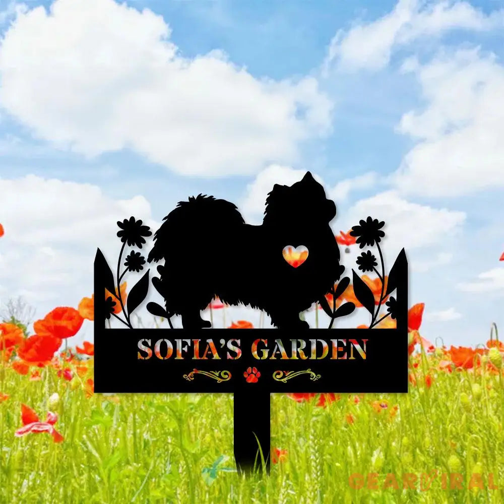 Custom Dog Garden Metal Name Sign - Personalized Monogram Dog Shape Metal Stake - Custom Garden Decor- Garden Dog Metal