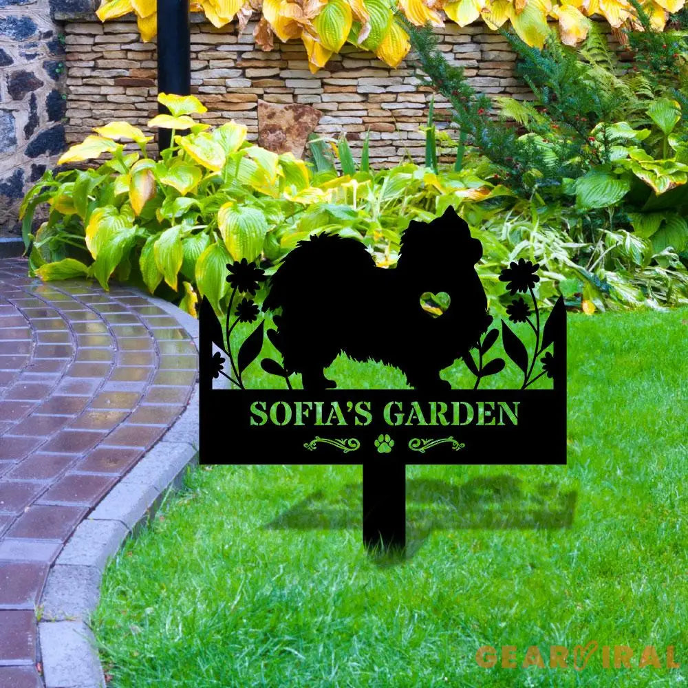 Custom Dog Garden Metal Name Sign - Personalized Monogram Dog Shape Metal Stake - Custom Garden Decor- Garden Dog Metal