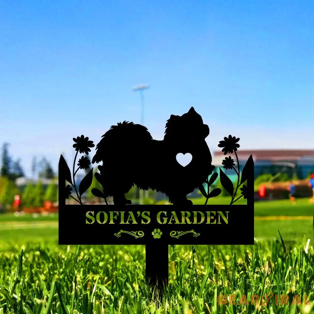 Custom Dog Garden Metal Name Sign - Personalized Monogram Dog Shape Metal Stake - Custom Garden Decor- Garden Dog Metal