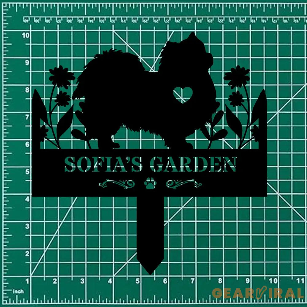 Custom Dog Garden Metal Name Sign - Personalized Monogram Dog Shape Metal Stake - Custom Garden Decor- Garden Dog Metal