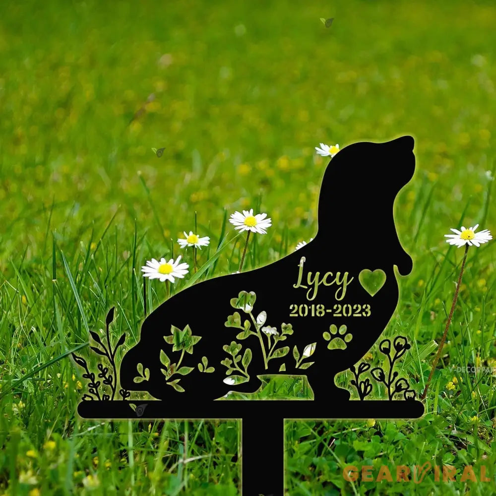 Custom Dog Memorial Stake - Basset Hounds Dog - Metal Stake - Basset Hounds Stake | GearViral
