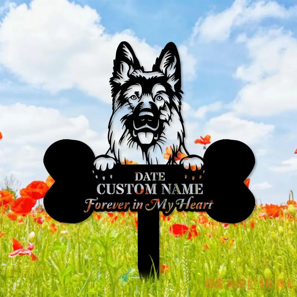 Custom Dog Memorial Stake Dog Grave Marker Every Dog Breed Metal Stake Personalized Dog Garden Sign Pet Loss Gift