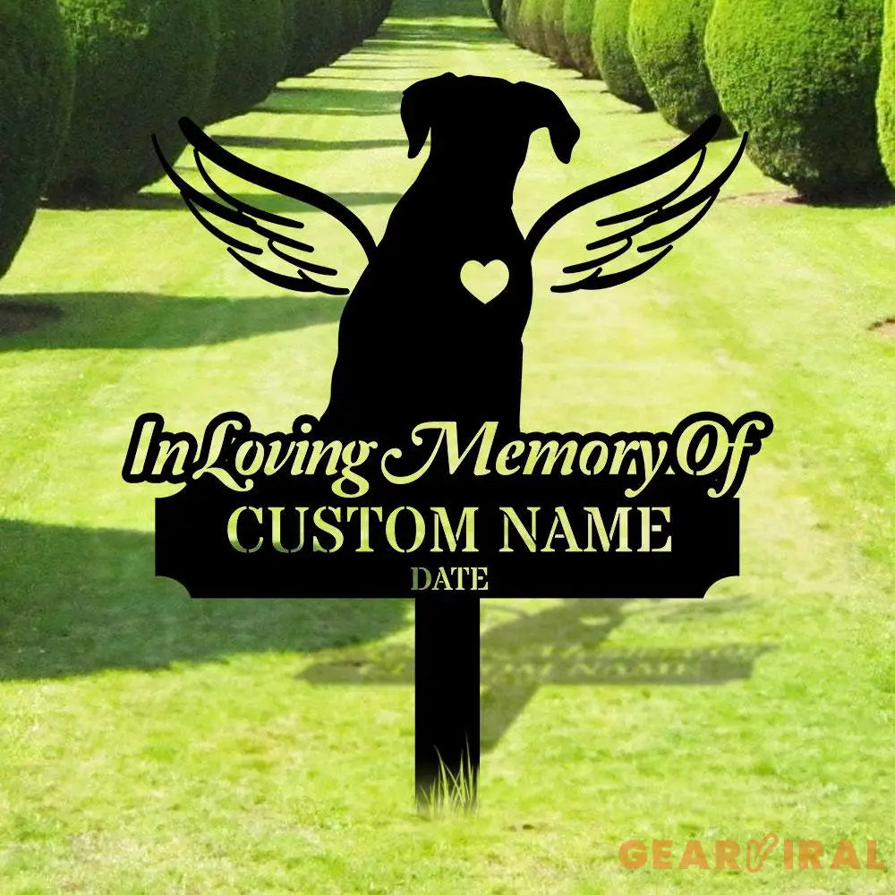 Custom Dog Memorial Stake Dog Grave Marker Every Dog Breed Metal Stake Personalized Dog Garden Sign Pet Loss Gift