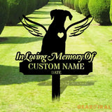 Custom Dog Memorial Stake Dog Grave Marker Every Dog Breed Metal Stake Personalized Dog Garden Sign Pet Loss Gift
