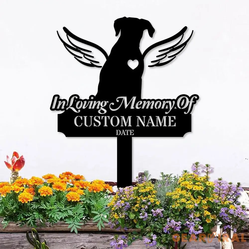 Custom Dog Memorial Stake Dog Grave Marker Every Dog Breed Metal Stake Personalized Dog Garden Sign Pet Loss Gift