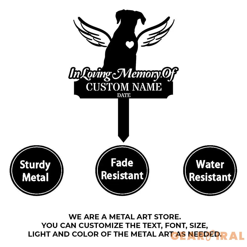 Custom Dog Memorial Stake Dog Grave Marker Every Dog Breed Metal Stake Personalized Dog Garden Sign Pet Loss Gift