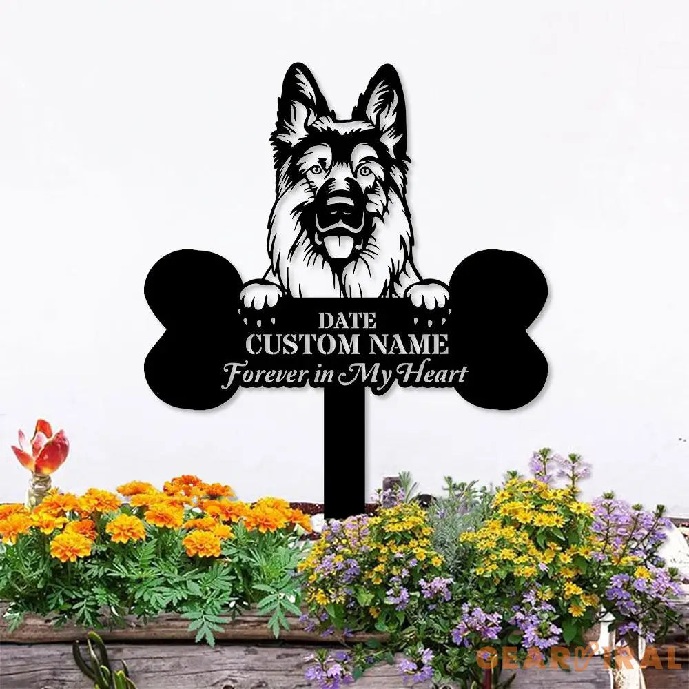 Custom Dog Memorial Stake Dog Grave Marker Every Dog Breed Metal Stake Personalized Dog Garden Sign Pet Loss Gift