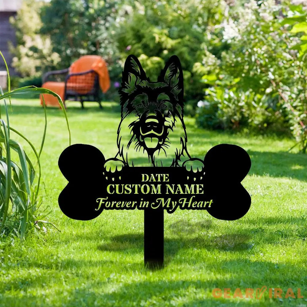 Custom Dog Memorial Stake Dog Grave Marker Every Dog Breed Metal Stake Personalized Dog Garden Sign Pet Loss Gift