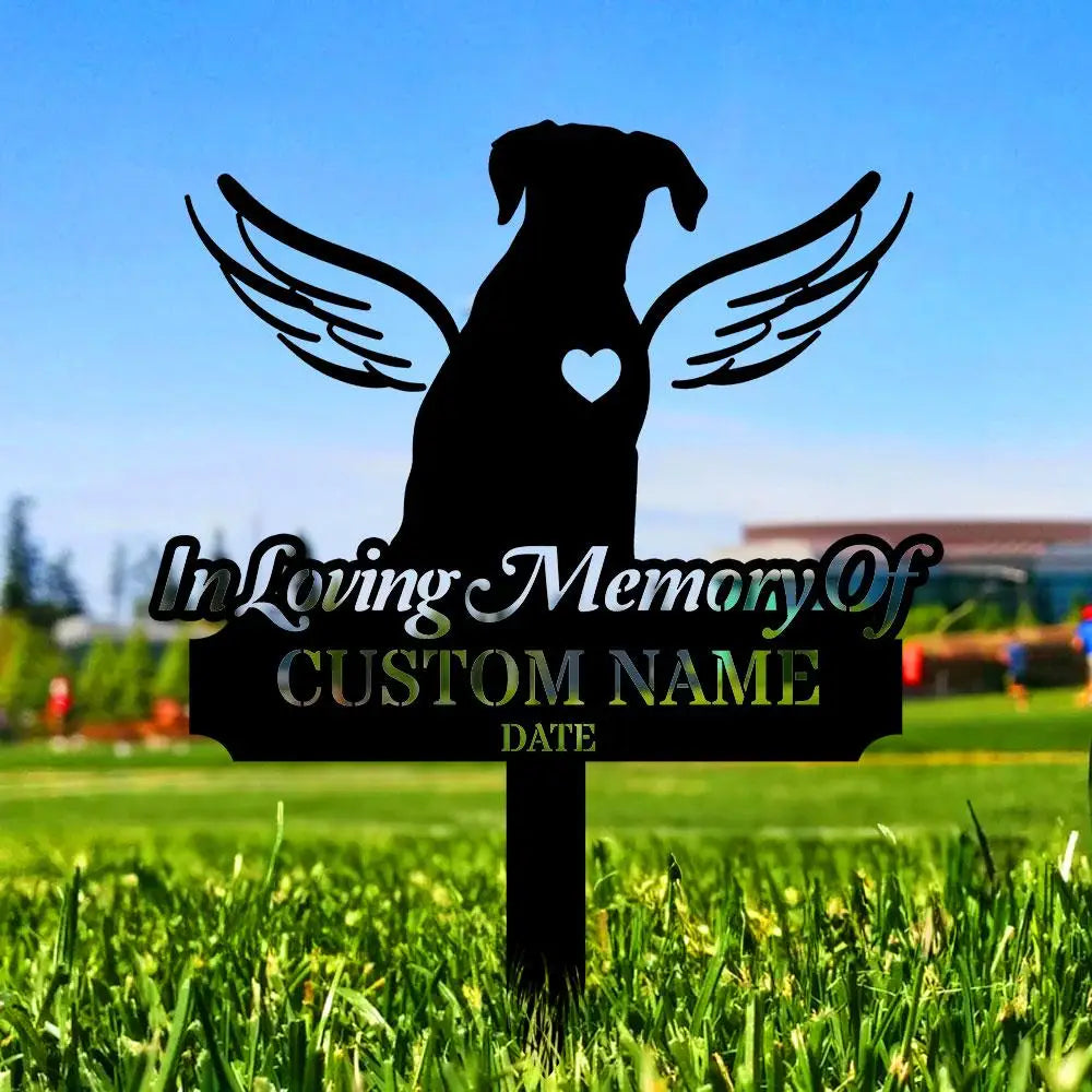 Custom Dog Memorial Stake Dog Grave Marker Every Dog Breed Metal Stake Personalized Dog Garden Sign Pet Loss Gift
