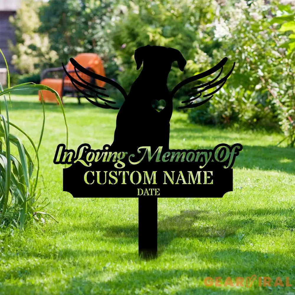 Custom Dog Memorial Stake Dog Grave Marker Every Dog Breed Metal Stake Personalized Dog Garden Sign Pet Loss Gift