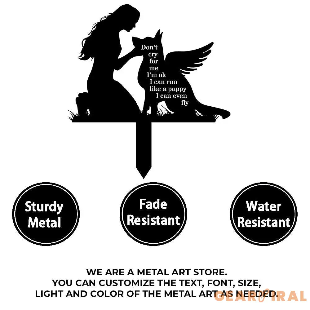 Custom Dog Memorial Stake Dog Grave Marker Every Dog Breed Metal Stake Personalized Dog Garden Sign Pet Loss Gift