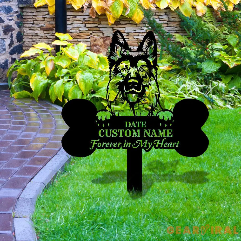 Custom Dog Memorial Stake Dog Grave Marker Every Dog Breed Metal Stake Personalized Dog Garden Sign Pet Loss Gift