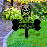 Custom Dog Memorial Stake Dog Grave Marker Every Dog Breed Metal Stake Personalized Dog Garden Sign Pet Loss Gift
