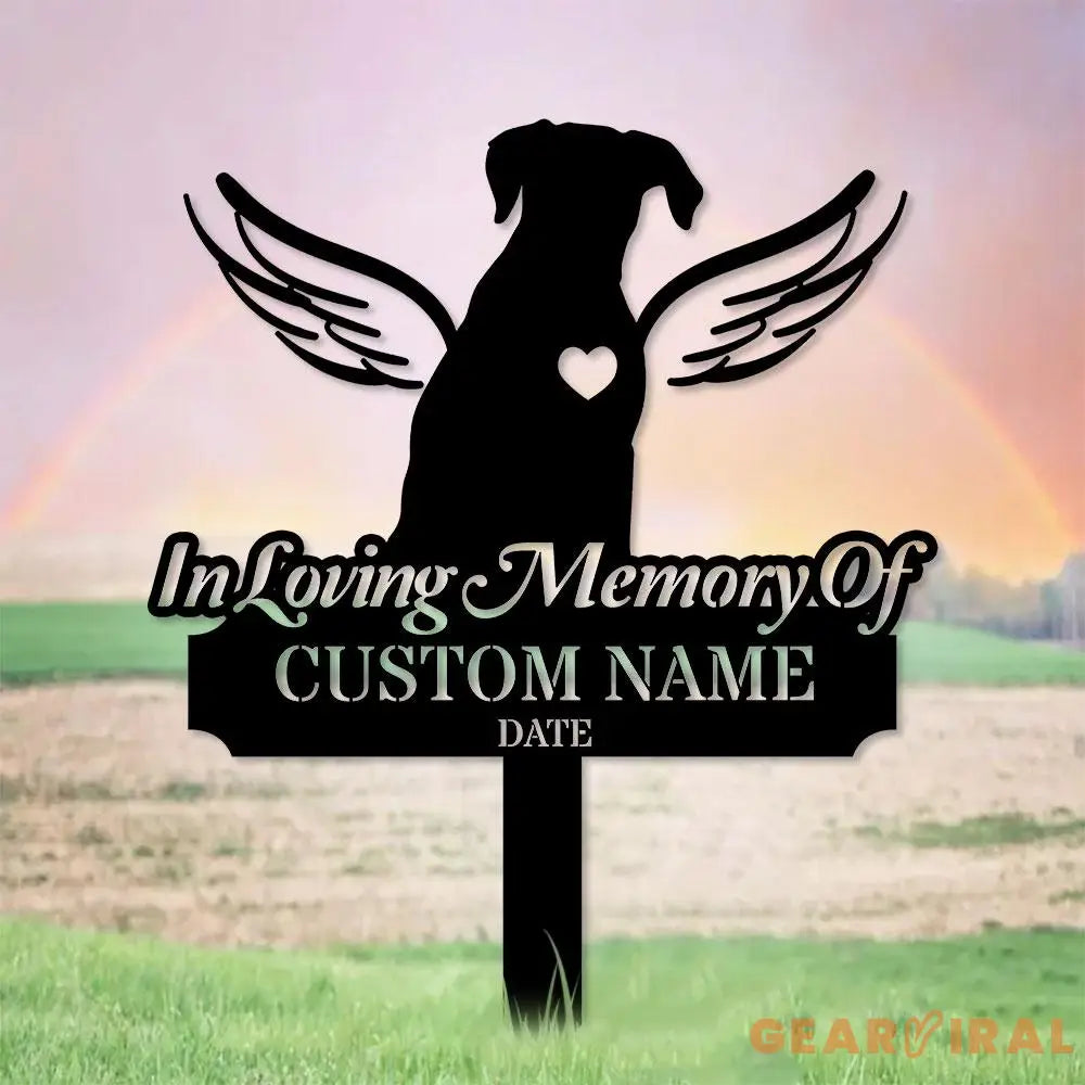 Custom Dog Memorial Stake Dog Grave Marker Every Dog Breed Metal Stake Personalized Dog Garden Sign Pet Loss Gift