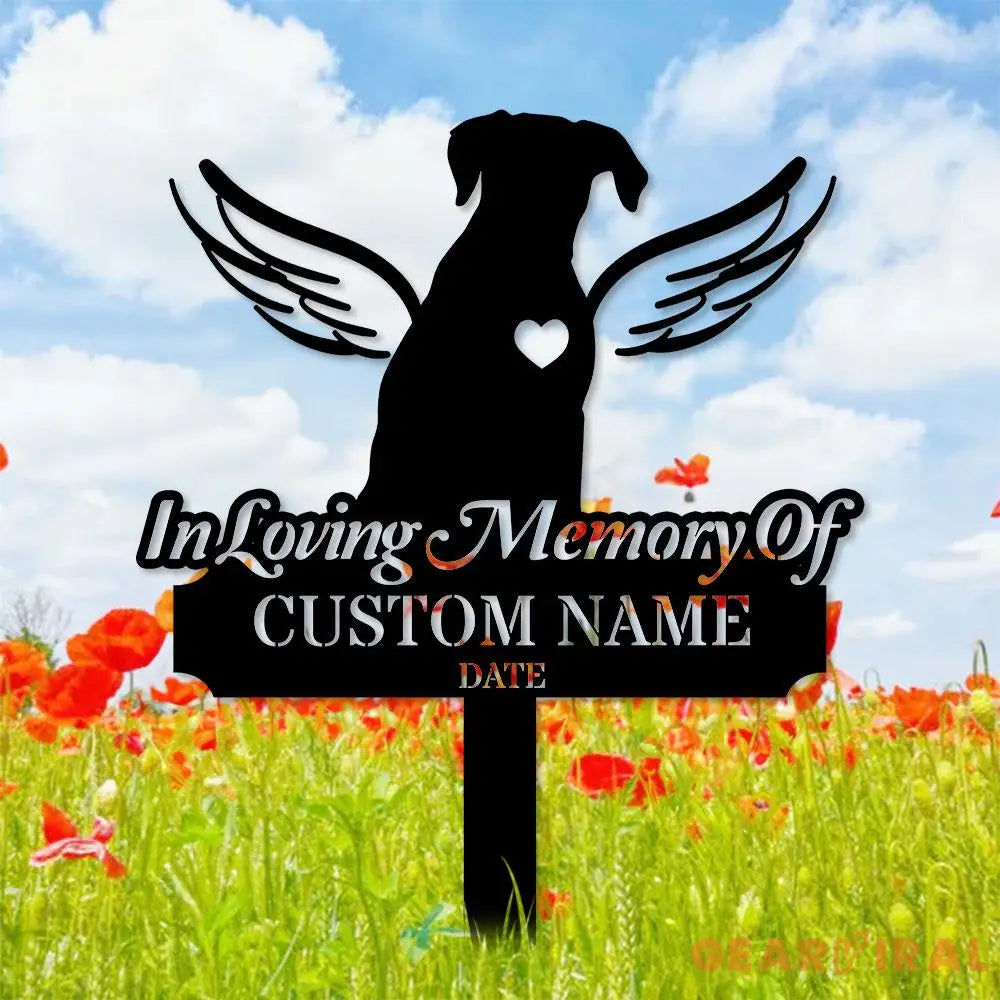 Custom Dog Memorial Stake Dog Grave Marker Every Dog Breed Metal Stake Personalized Dog Garden Sign Pet Loss Gift