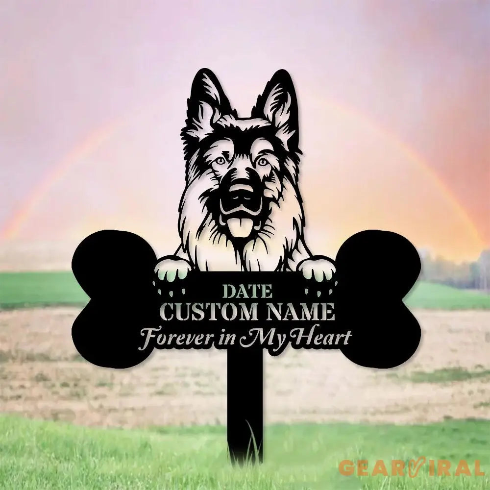 Custom Dog Memorial Stake Dog Grave Marker Every Dog Breed Metal Stake Personalized Dog Garden Sign Pet Loss Gift