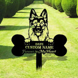 Custom Dog Memorial Stake Dog Grave Marker Every Dog Breed Metal Stake Personalized Dog Garden Sign Pet Loss Gift