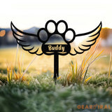 Custom Dog Memorial Stake,Metal Dog Garden Stake Sign Personalized Dog Name Yard Stake - Gearviral