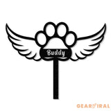Custom Dog Memorial Stake,Metal Dog Garden Stake Sign Personalized Dog Name Yard Stake - Gearviral