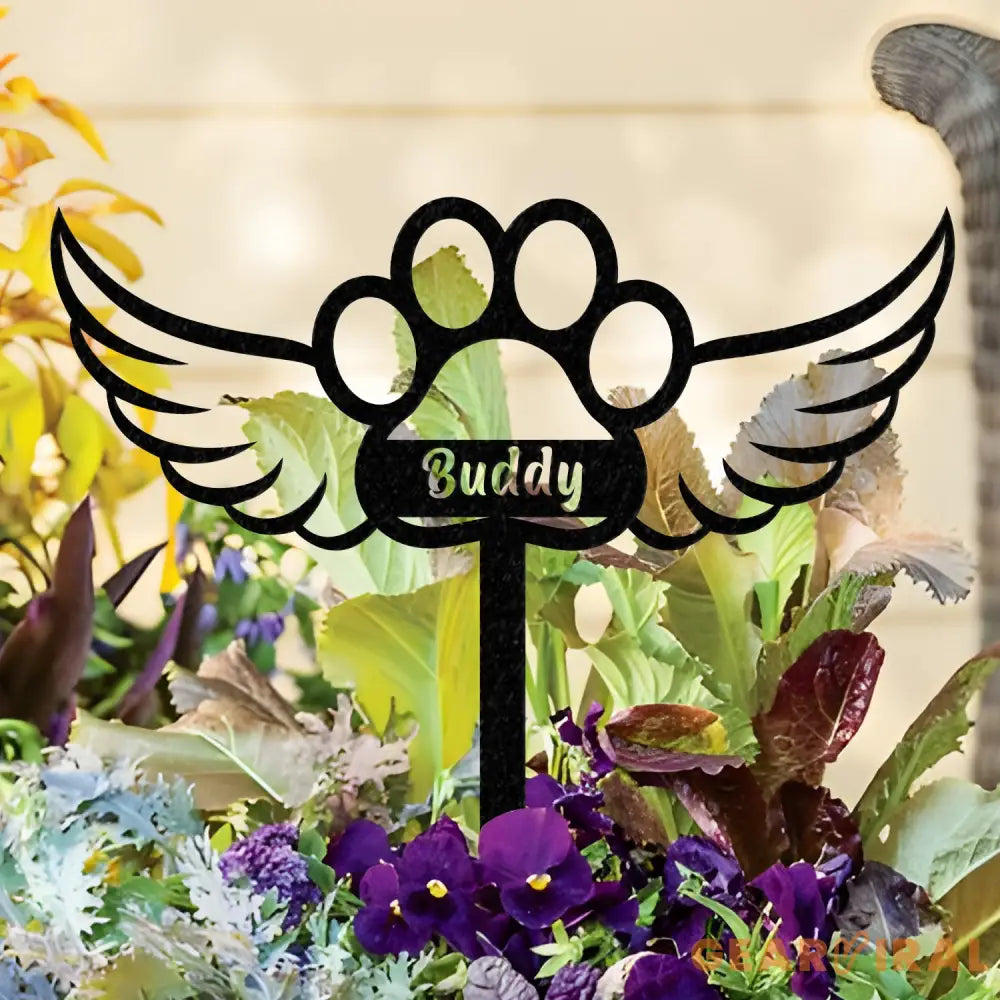 Custom Dog Memorial Stake,Metal Dog Garden Stake Sign Personalized Dog Name Yard Stake - Gearviral