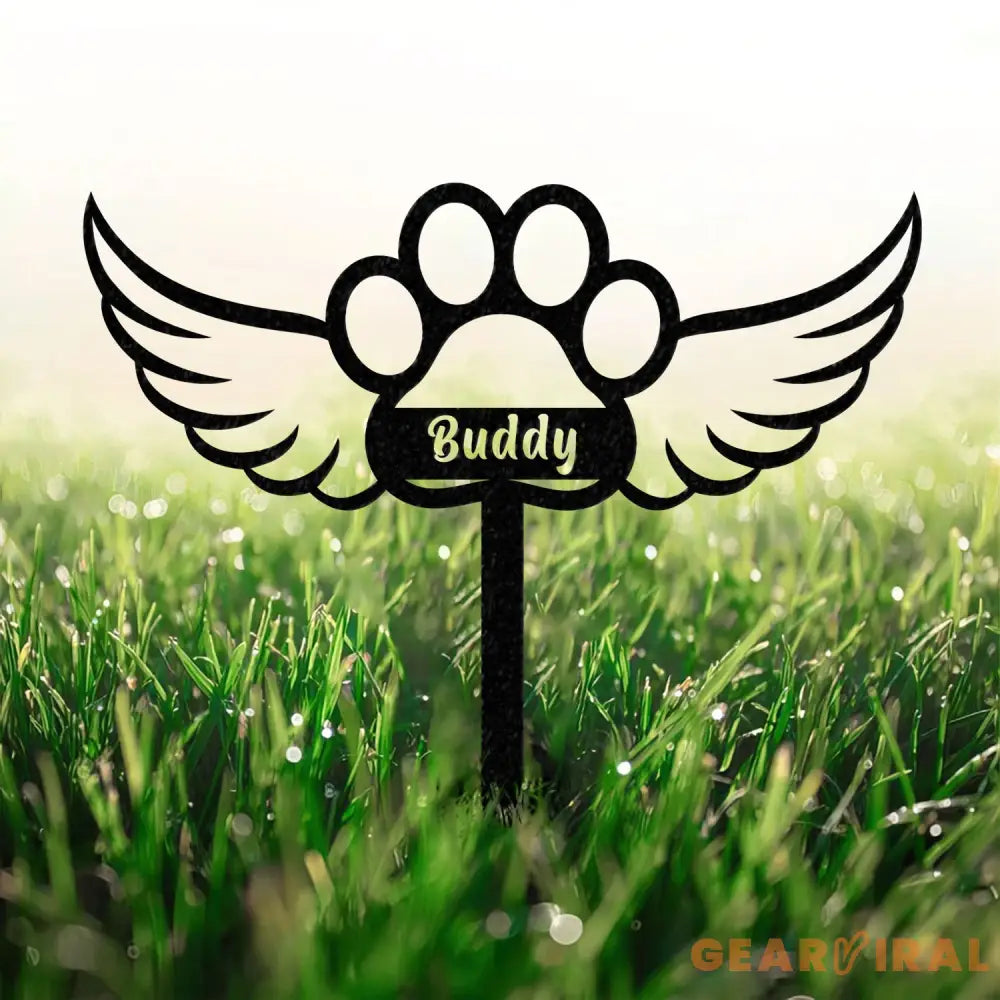 Custom Dog Memorial Stake,Metal Dog Garden Stake Sign Personalized Dog Name Yard Stake - Gearviral