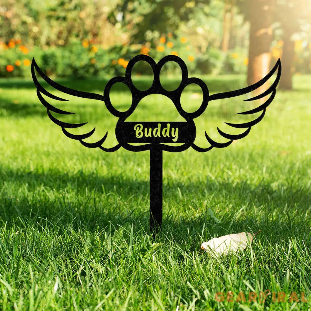 Custom Dog Memorial Stake,Metal Dog Garden Stake Sign Personalized Dog Name Yard Stake - Gearviral