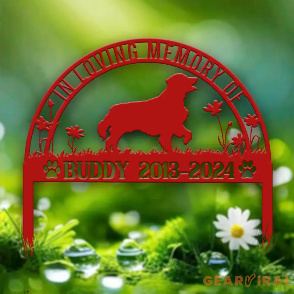 Custom Dog Memorial Stake - Personalized Pet Garden Sign Dog Grave Marker Pet Loss Gift Custom Dog Garden Sign