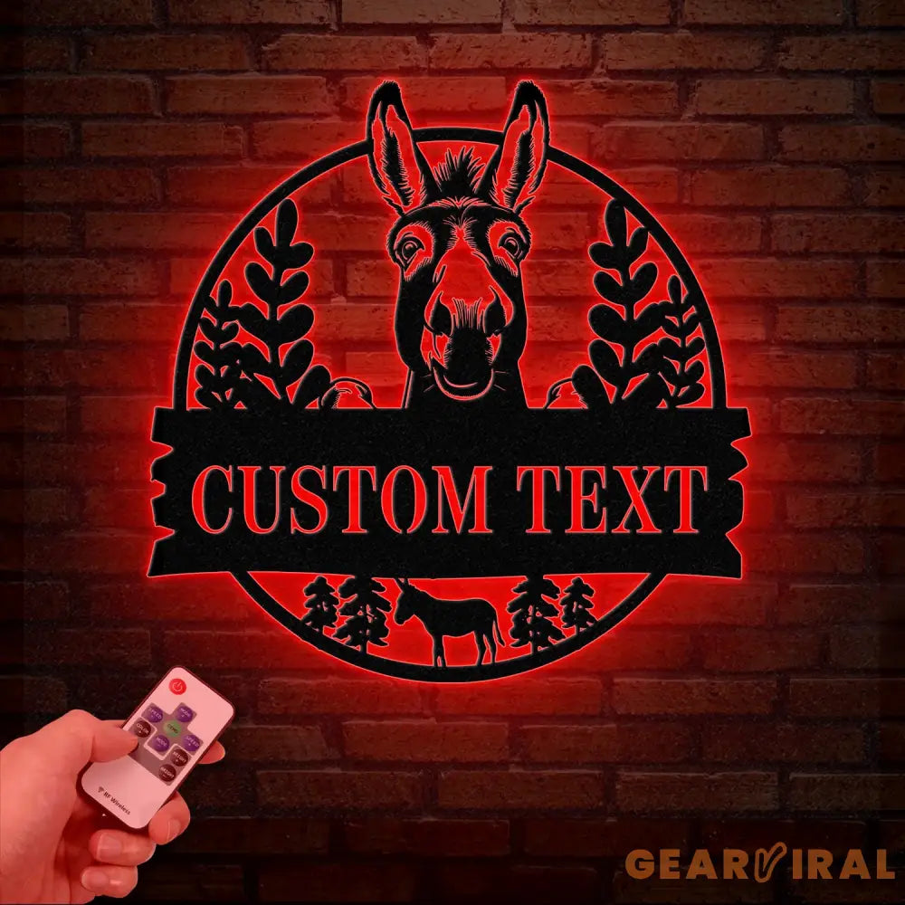 Custom Donkey Farm Metal Sign Donkey Family Sign Custom Donkey Farm Name Sign Donkey Barn Sign Farmhouse Decor Gift for