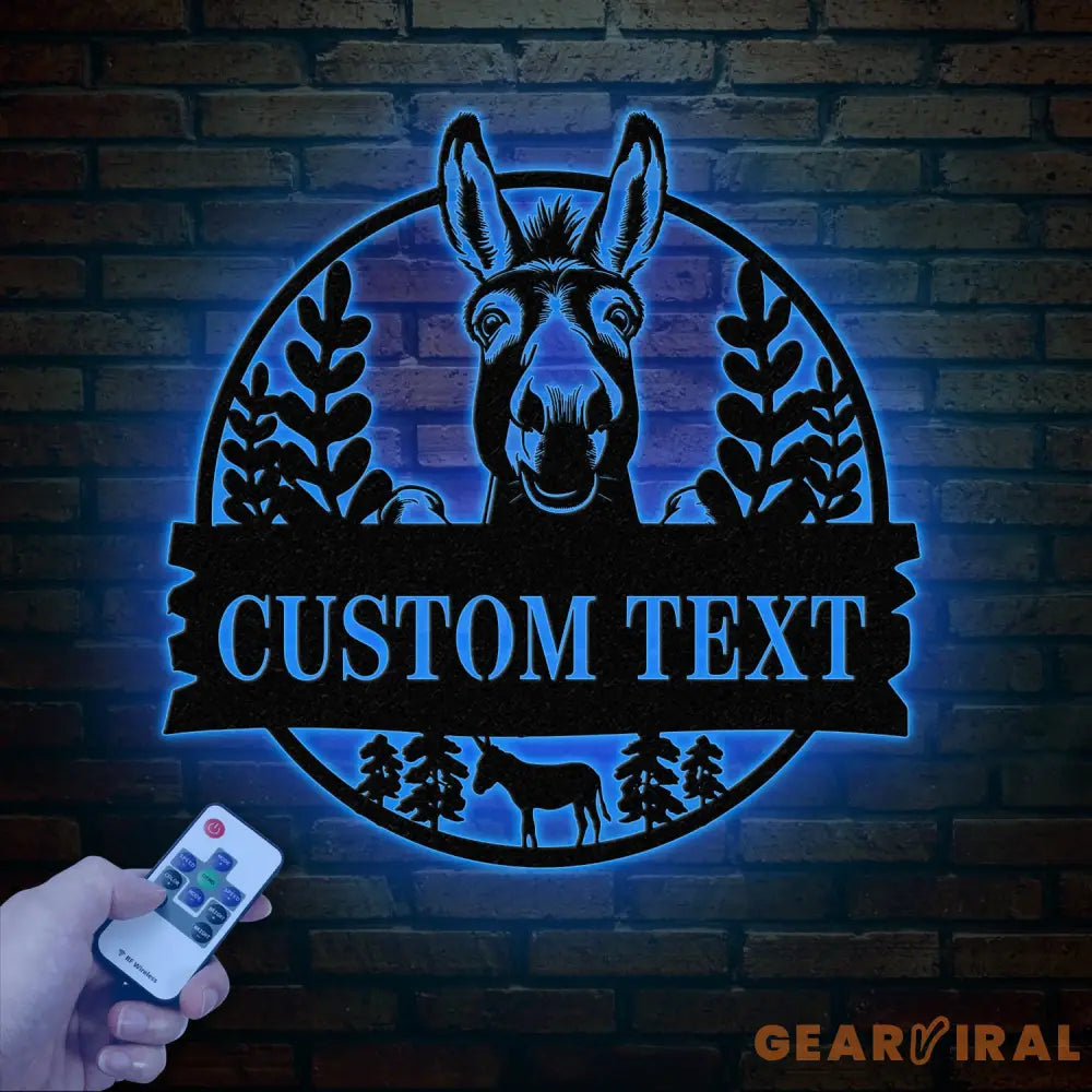 Custom Donkey Farm Metal Sign Donkey Family Sign Custom Donkey Farm Name Sign Donkey Barn Sign Farmhouse Decor Gift for