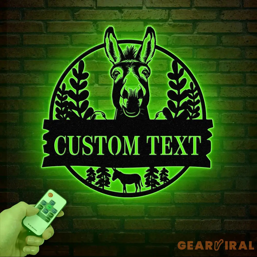 Custom Donkey Farm Metal Sign Donkey Family Sign Custom Donkey Farm Name Sign Donkey Barn Sign Farmhouse Decor Gift for