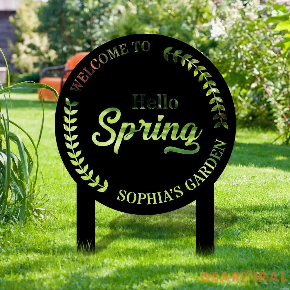 Custom Dragon and Fairy Metal Stake Personalized Family Name Yard Sign Outdoor Door Garden Decor Garden Art Gift for