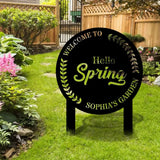 Custom Dragon and Fairy Metal Stake Personalized Family Name Yard Sign Outdoor Door Garden Decor Garden Art Gift for