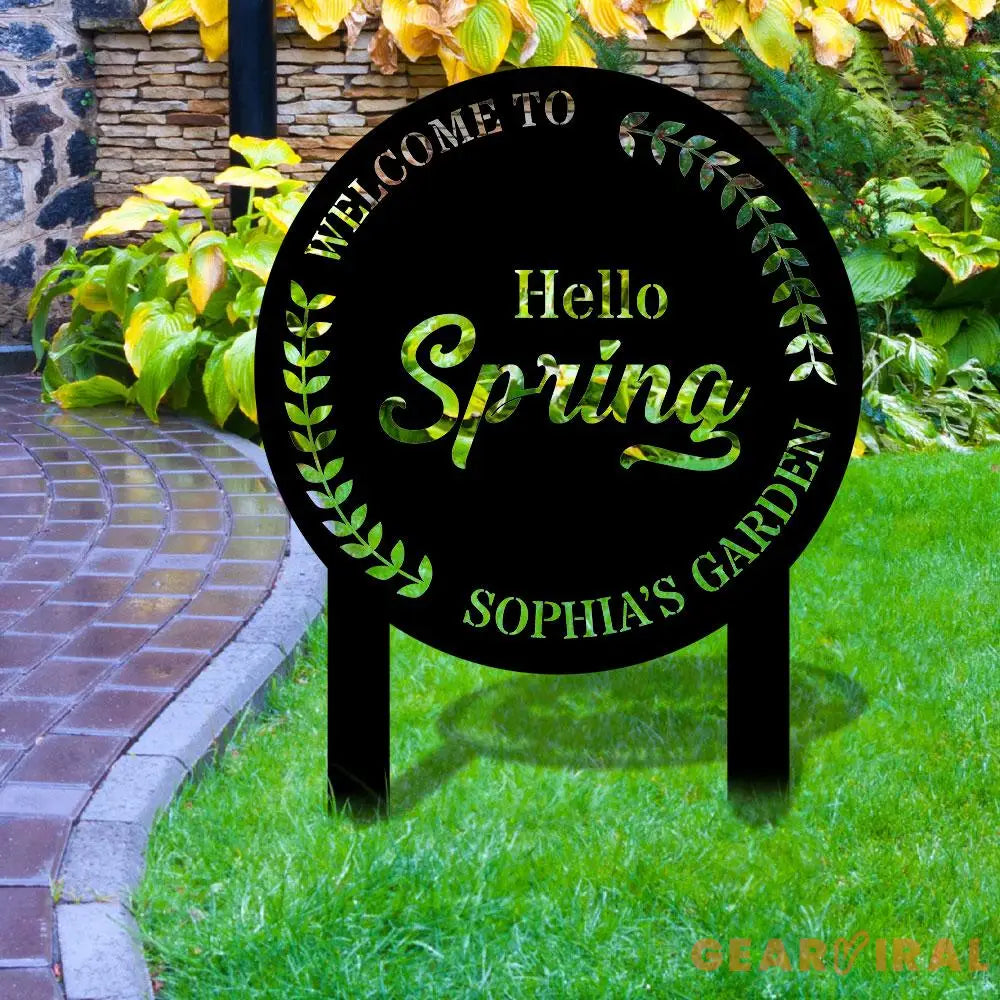 Custom Dragon and Fairy Metal Stake Personalized Family Name Yard Sign Outdoor Door Garden Decor Garden Art Gift for