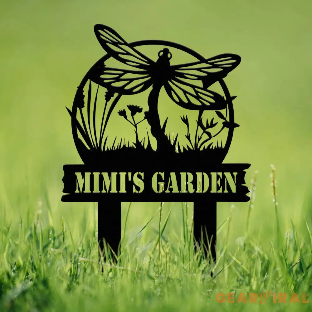 Custom Dragonflies Metal Sign With Stake Decor Dragonfly Metal Yard Stake Mom’s Garden Metal Stake Sign Dragonfly Lover