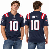 Custom Drake Maye New England Patriots Fan Inspired Premium F.U.S.E. Stitched Premium Limited Jersey - White