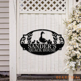 Custom Duck Quack House Metal Sign Personalized Duck Farm Sign Lake Farmhouse Decor,Duck Hutch Coop Sign Quack Shack