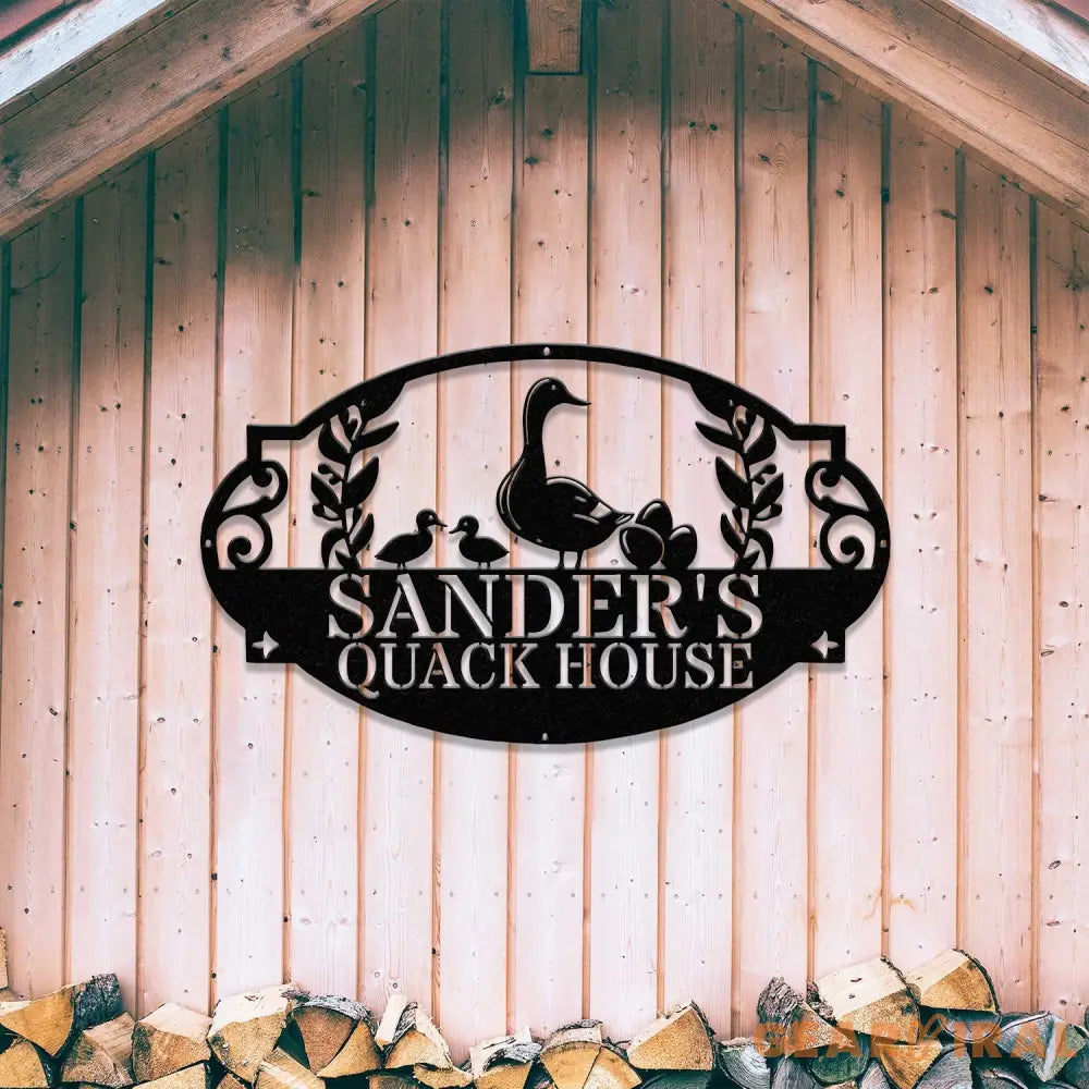 Custom Duck Quack House Metal Sign Personalized Duck Farm Sign Lake Farmhouse Decor,Duck Hutch Coop Sign Quack Shack
