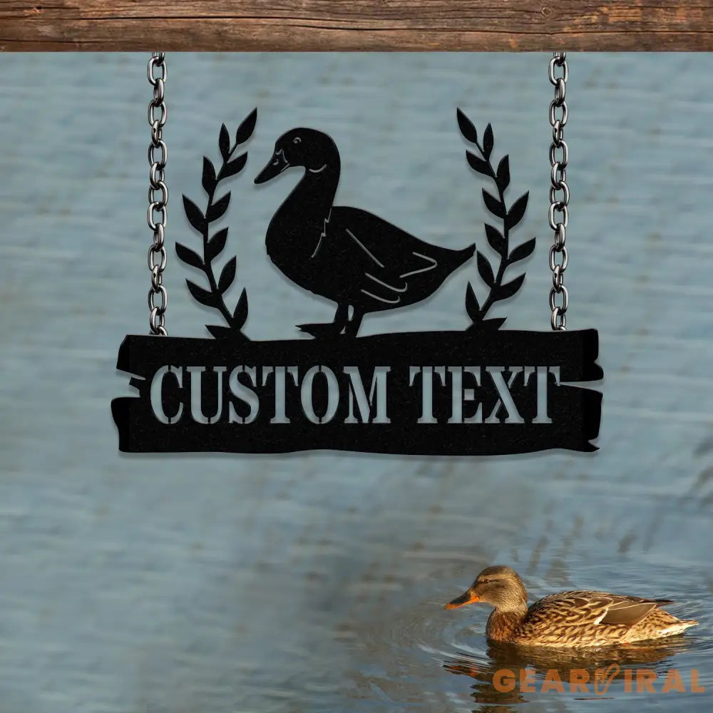 Custom Duck Sign Personalized Duck Metal Sign Farmhouse Decor Duck Hutch Coop Sign Quack Shack Cabin Decor Farmer Gift