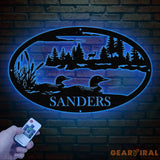 Custom Duck Sign with Led Lights Personalized Duck Metal Sign Farmhouse Decor Duck Hutch Coop Sign Quack Shack Cabin