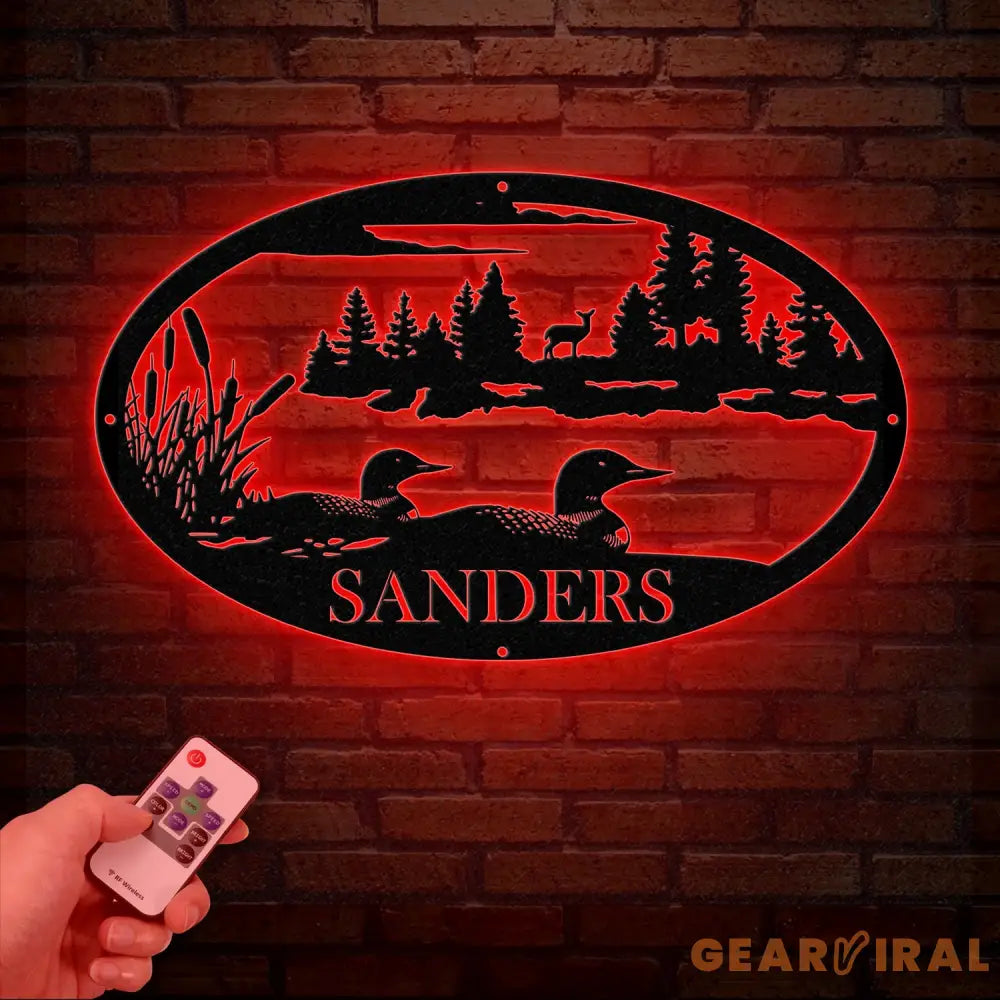 Custom Duck Sign with Led Lights Personalized Duck Metal Sign Farmhouse Decor Duck Hutch Coop Sign Quack Shack Cabin