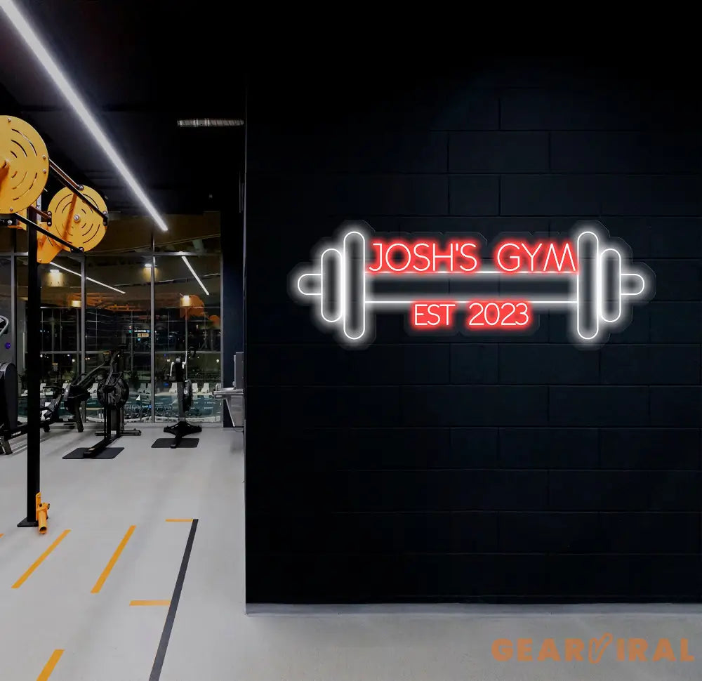 Custom Dumbbell Neon Sign Gym Wall Hanging Neon Barbell Neon Light Sign For Sports Room Decor Club Party Bar Gym Custom