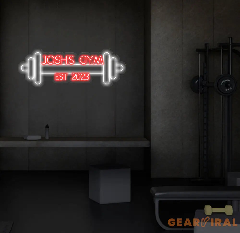 Custom Dumbbell Neon Sign Gym Wall Hanging Neon Barbell Neon Light Sign For Sports Room Decor Club Party Bar Gym Custom