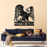 Custom Eagle Metal Wall Art with Lights Personalized American Eagle Sign Patriotic Wall Decor Living Room Decor Unique