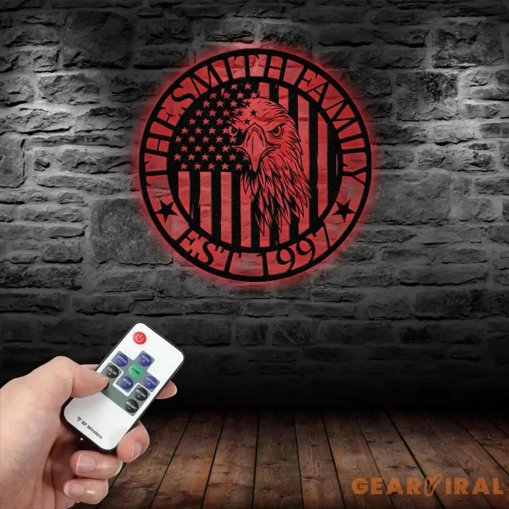 Custom Eagle With American Flag United States Metal Art Metal Flag Veterans Day Gift American Flag Gift For Him