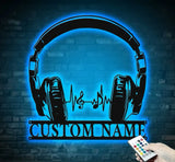 Custom Earphones Metal Wall Art - Personalized Headphones Decor - Musical Instrument - Music Lovers Gift | GearViral