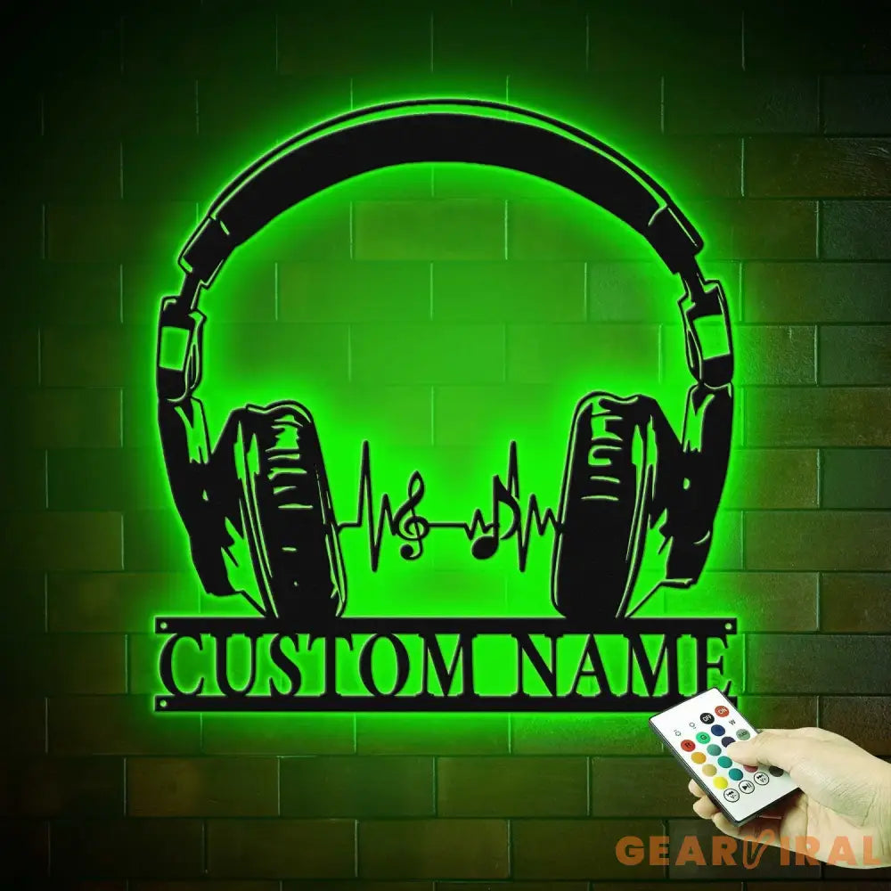 Custom Earphones Metal Wall Art - Personalized Headphones Decor - Musical Instrument - Music Lovers Gift | GearViral