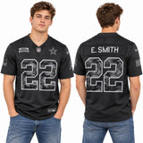 Custom Emmitt Smith Dallas Cowboys Fan Inspired 2026 Salute to Service Retired Player Stitched Premium Limited Jersey - Black